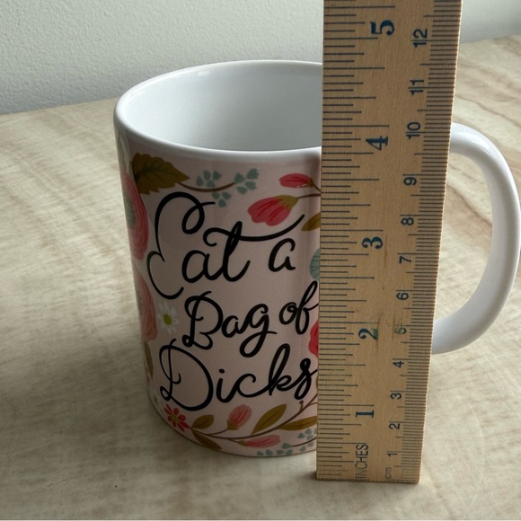 Floral Mug with Rude Text - Picture 6 of 6